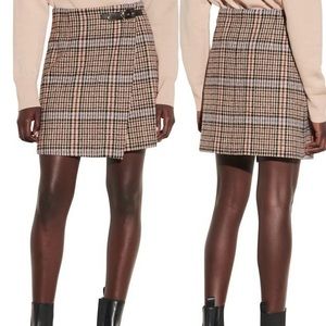 Sandro Buckle Tweed Skirt